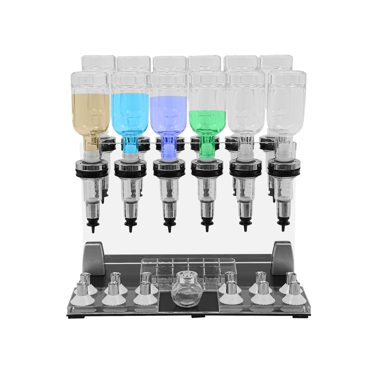 12 Bottles Perfume Dispenser Manual Desktop Perfume Dispenser Machine 200ml