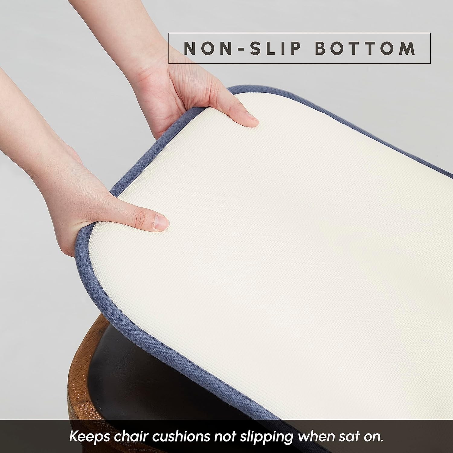 4 Pack Chair Cushion Covers – Skid-Proof Rubber Backing – 16 x 16 Inch – Thick