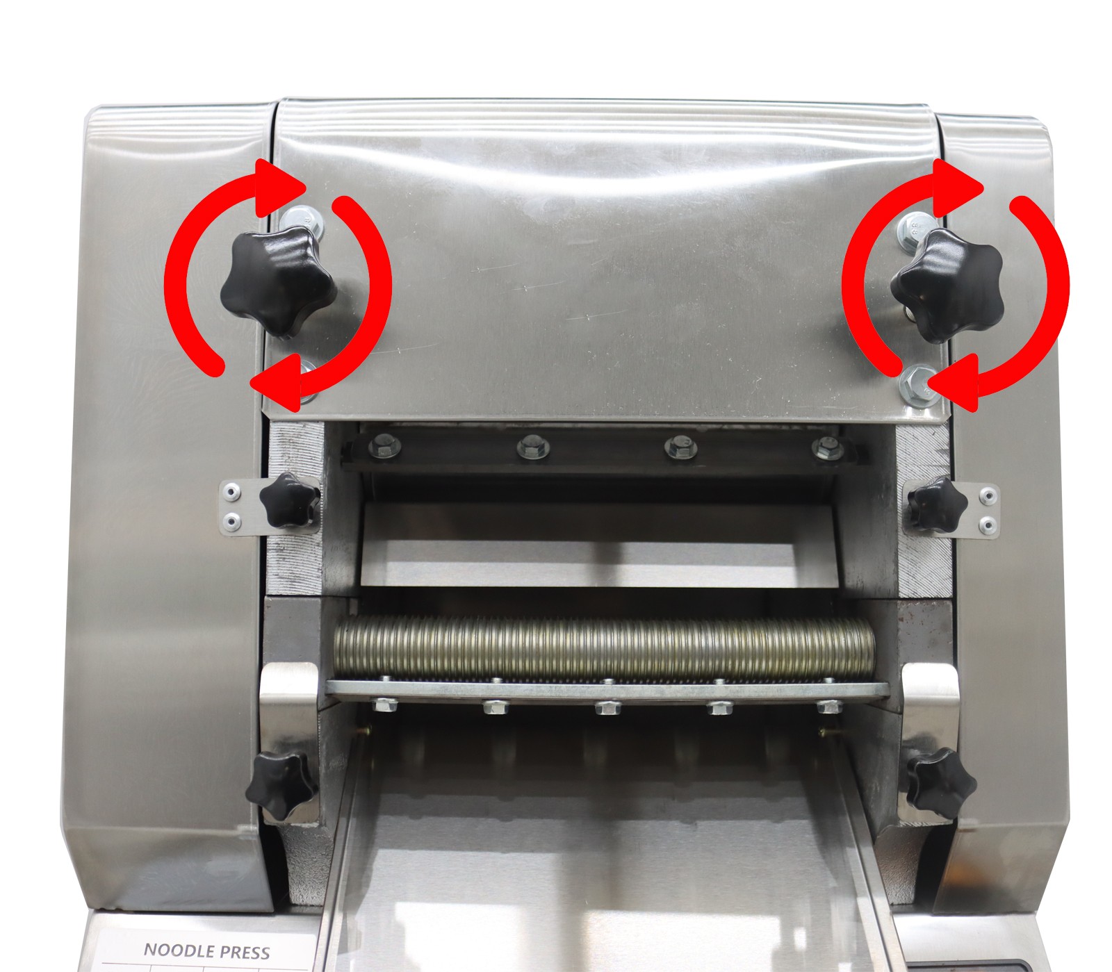 Commercial Pasta Makers Dough Roller Noodle Cutting Machine w/2mm Round Cutters