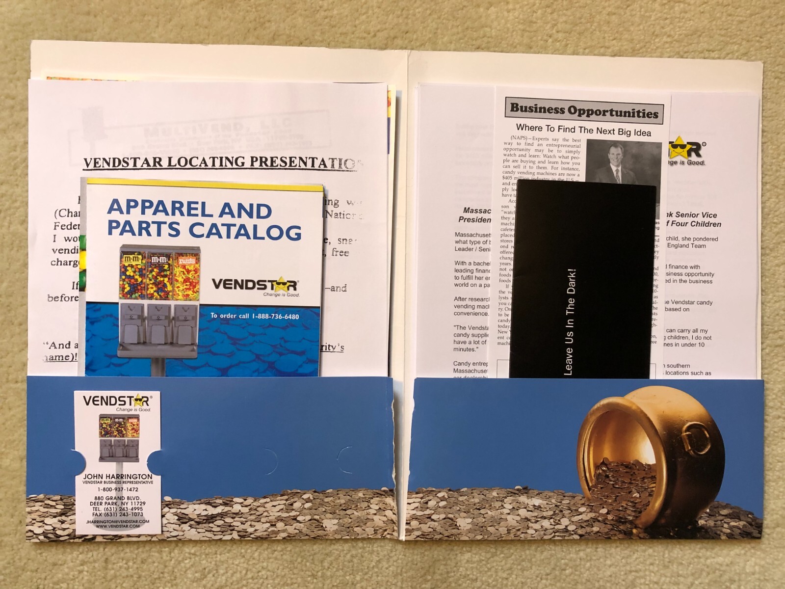 Vendstar 3000 Vending Machines Promotional & Informational Materials! Bulk candy