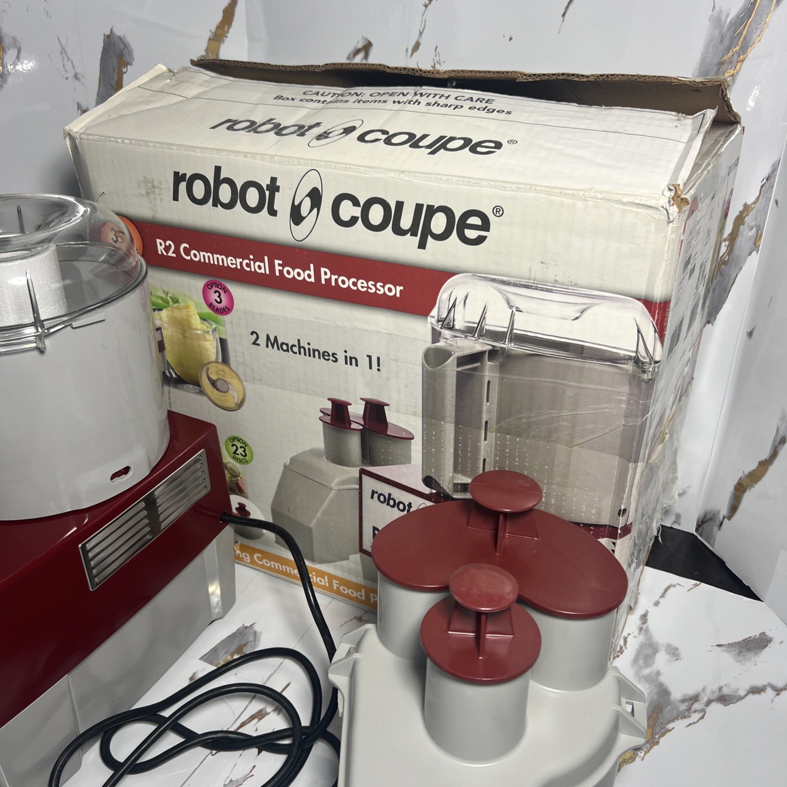 Robot Coupe R2 N Food Processor with Continuous Feed And Discs / Combination