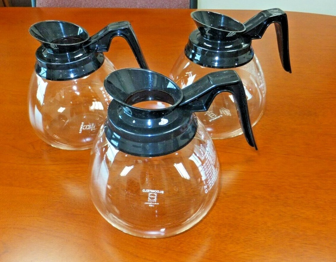 3 ~ Coffee Pot/Decanter/Carafe ~ Black 64 oz for Commercial BUNN Machines – NEW