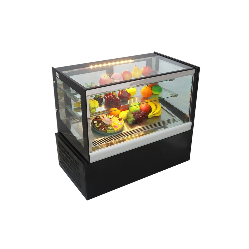 35″ Wide Refrigerated Display Case Air-cooling Cabinet 220V Back Open Warm Light