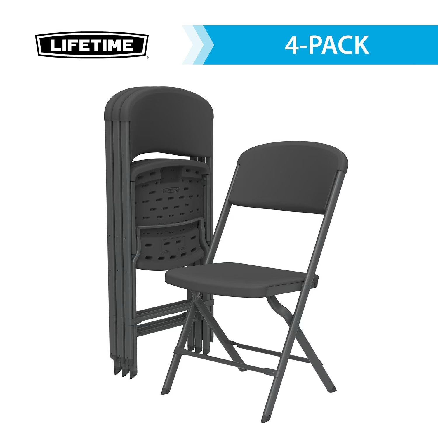 Lifetime 2nd Generation Commercial Folding Chair, Single and 4 Pack NEW