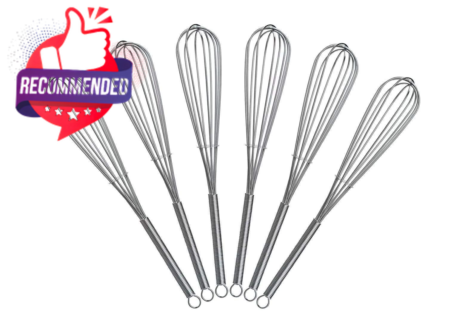 8 Inch Mini Wire Whisk 6 Pack – Stainless Steel
