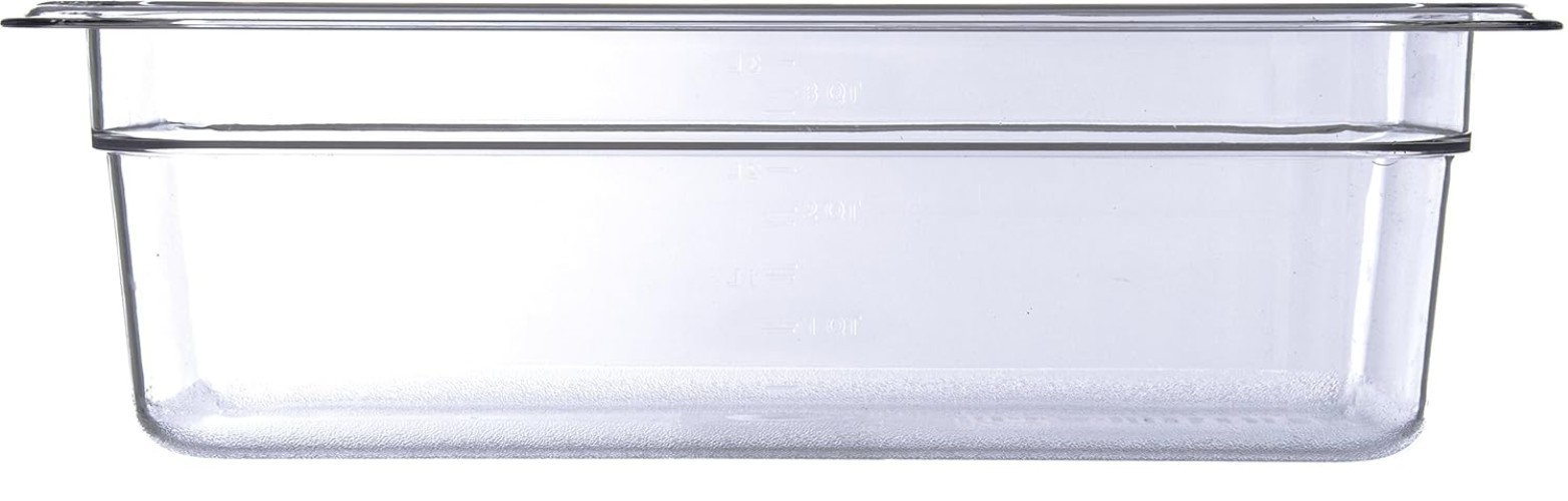Plastic Food Pan 1/3 Size 4 Inches Deep Clear
