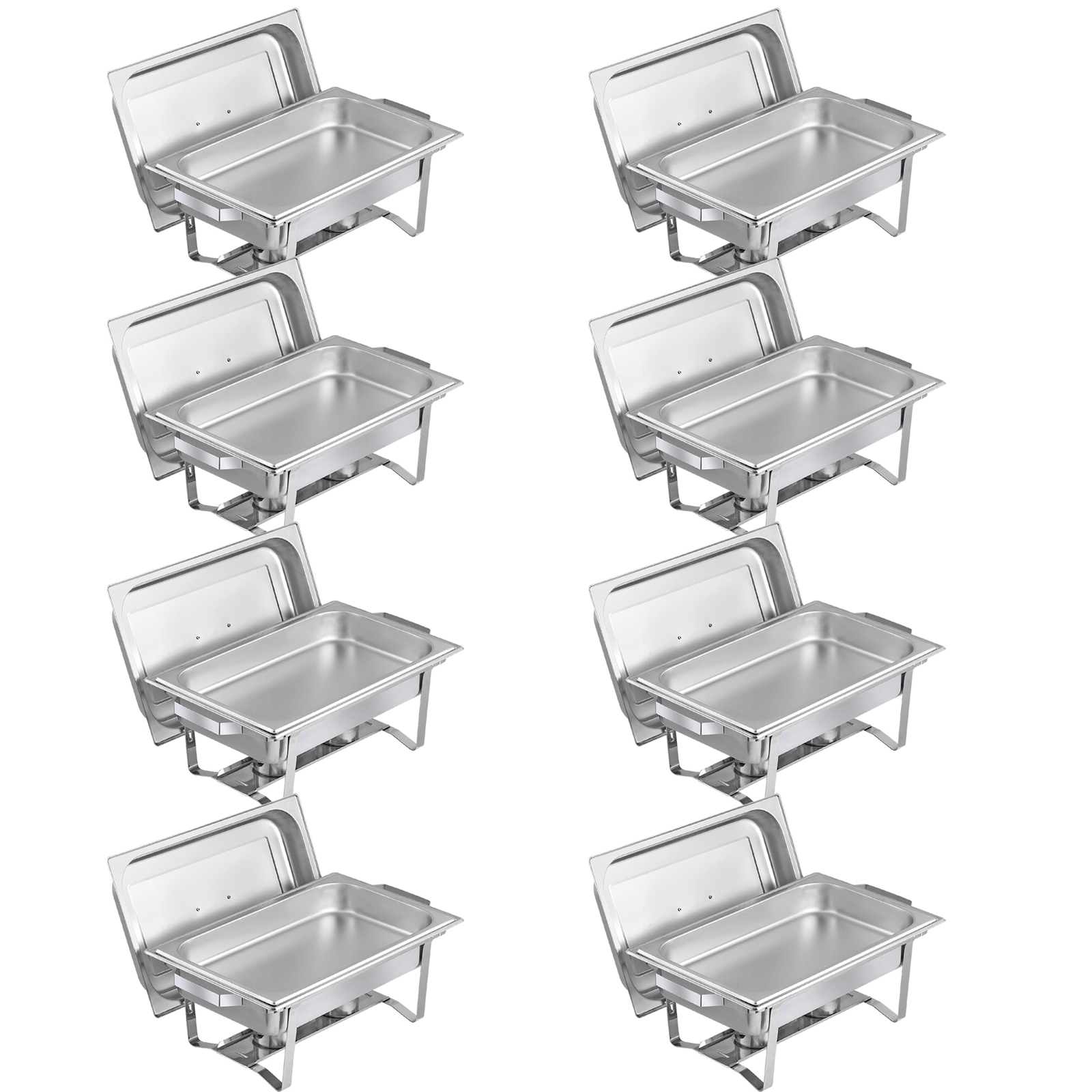 8 Pack 8 QT Stainless Steel Chafing Dish Buffet Set Catering Food Warmer