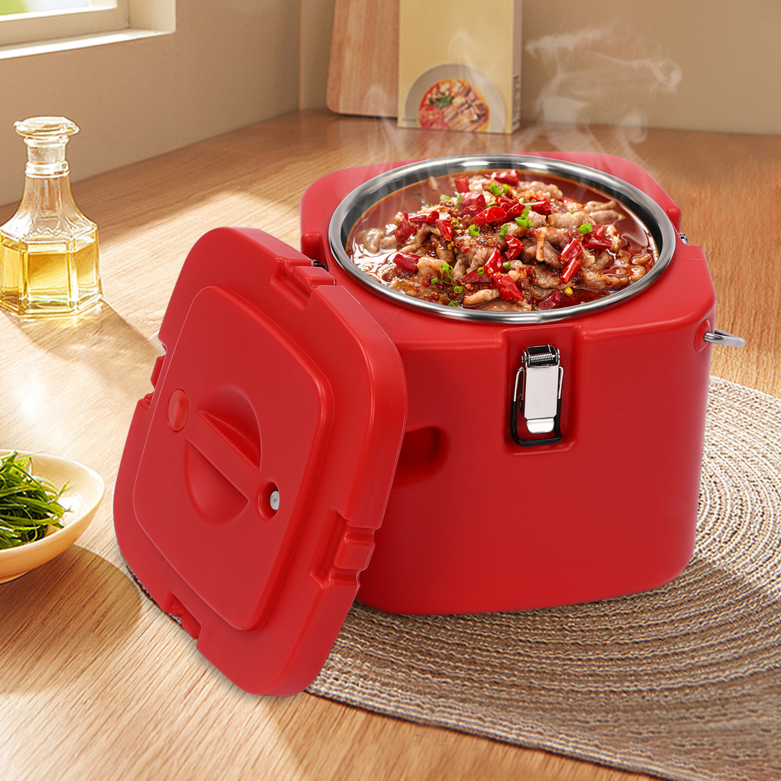 10Qt Insulation Food Soup Warmer Catering Box Stainless Food Pan Carrier Cooler