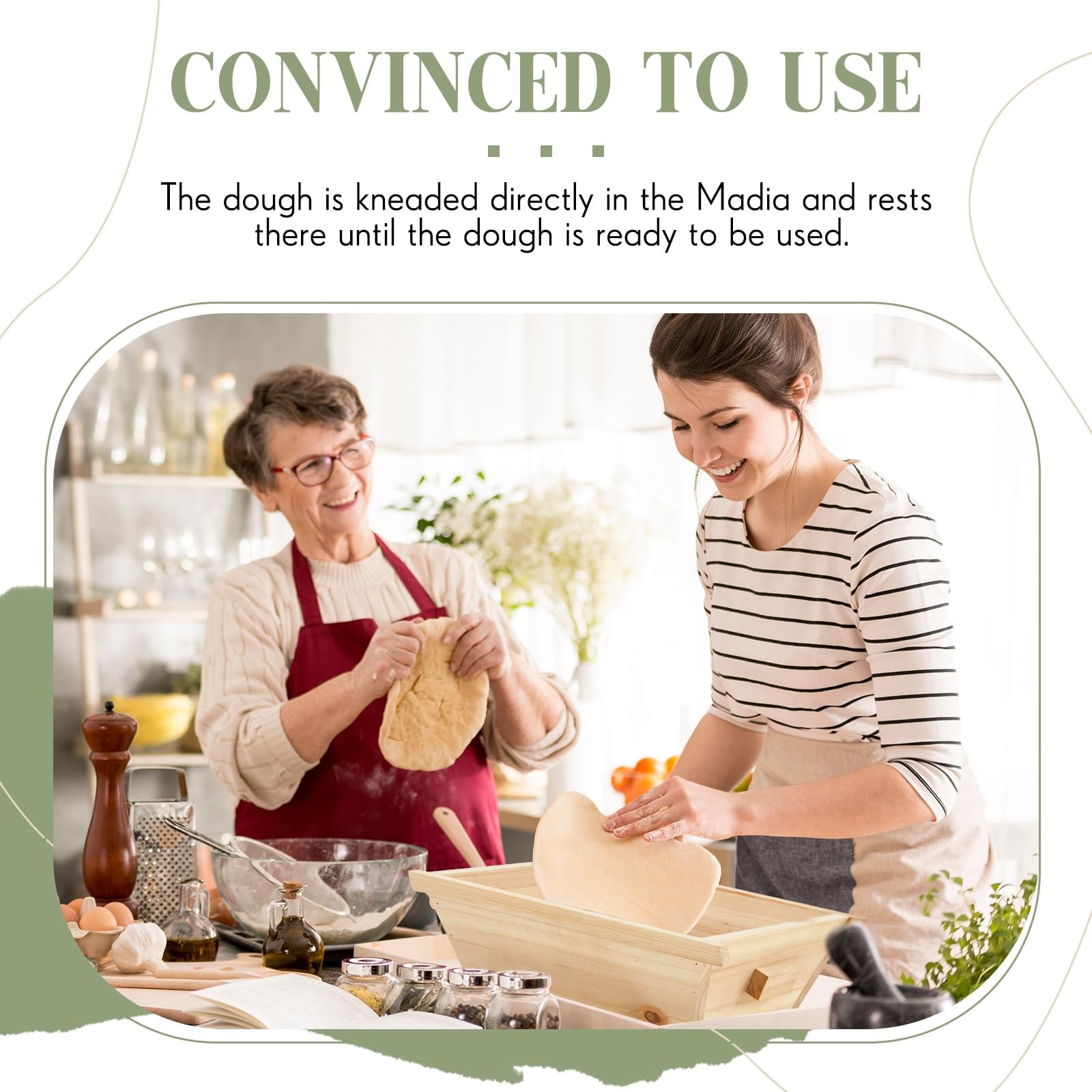 Juexica Tradition Wooden Pizza Dough Proofing Box 16 x 13 x 5.5 inches, brown