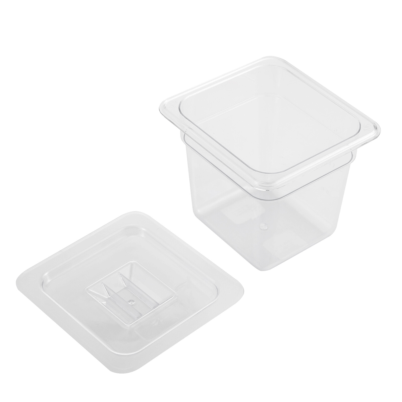 8*1/6 Size Food Pans With Lids Clear Food Pan Commercial Food Storage Containers
