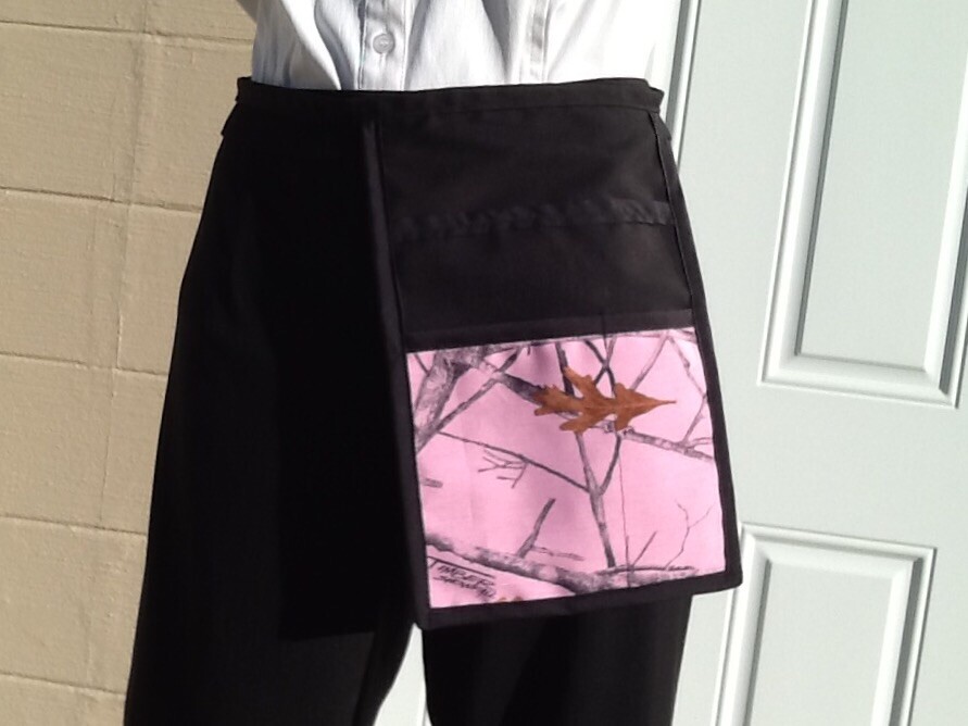 Camo I Pad MINI Pocket Side Hip Apron Bar Waiter Waitress Money Pouch