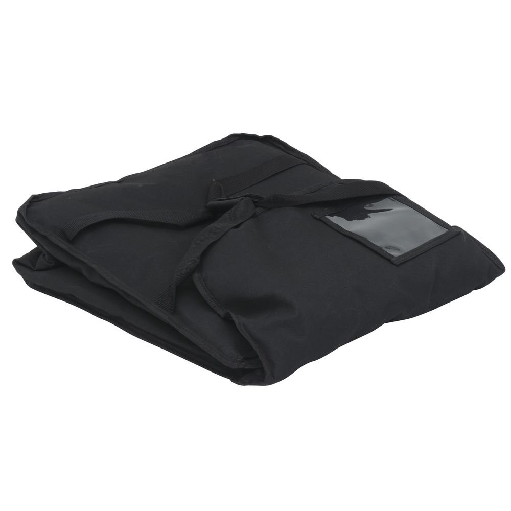 HUBERT® Pizza Delivery Bag Black Nylon Side Loading Medium Insulated – 18/2″L x