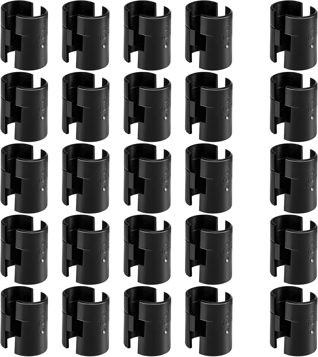 50 Pcs Wire Shelving Shelf Lock Clips for 1″ Post – 25 Pairs of Shelving Sleeves