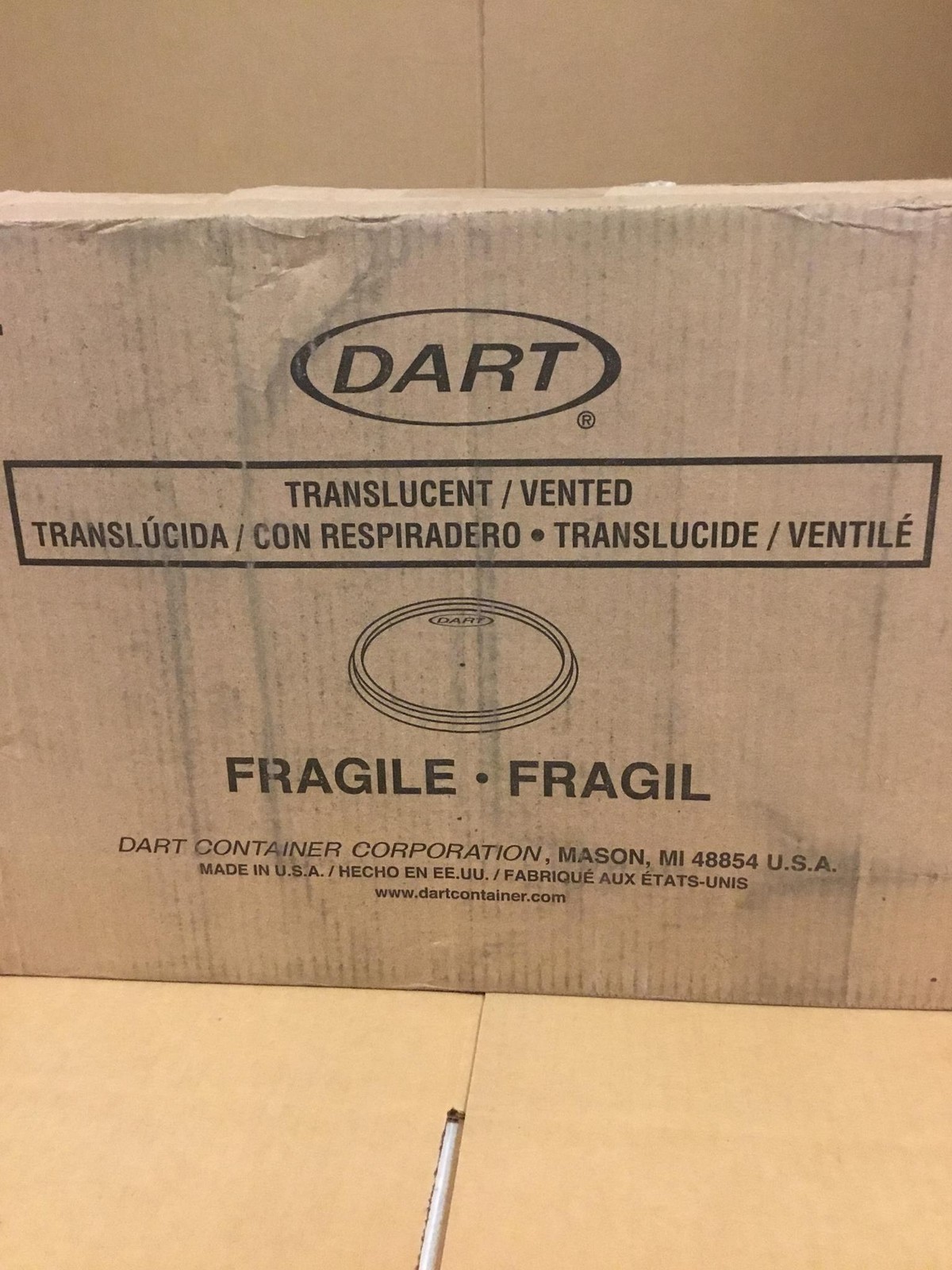 NEW Dart 48JL Flat Vented Lids For Foam Containers, 24-34oz, Case Of 500 CT