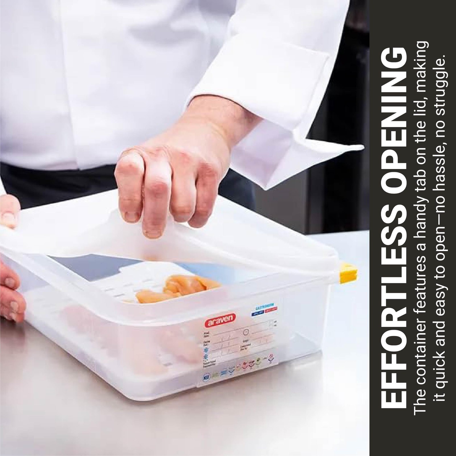 Araven Airtight Container Food Pan Lid For Storage In Kitchen And Restaurant