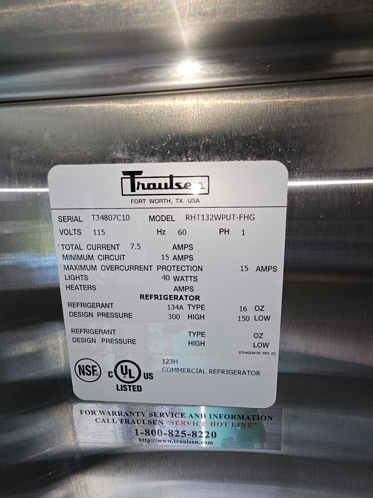 Traulsen Refrigerator