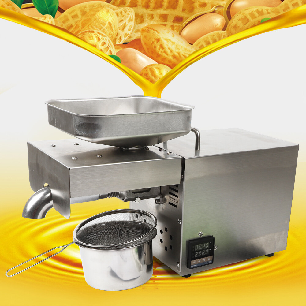 1500W Automatic Oil Press Machine Hot Cold Oil Extractor Stainless Steel
