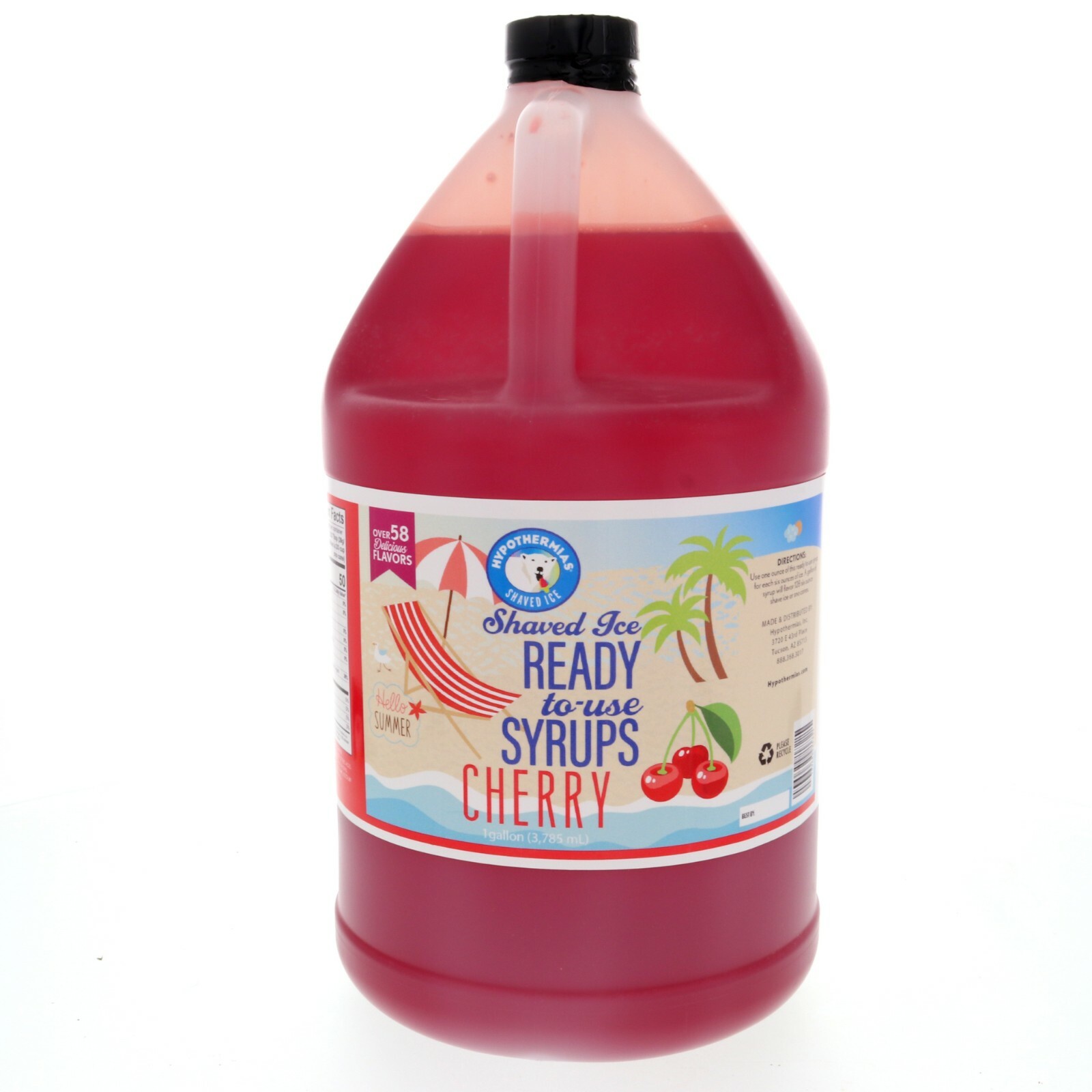 Hypothermias CHERRY Flavor Syrup 🍧 Snow Cone machine Shaved Ice Syrup GALLON