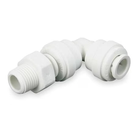 John Guest Pi091222s-Pk10 Push-Fit Elbow Fitting, 3/8 In Tube Size, Acetal,