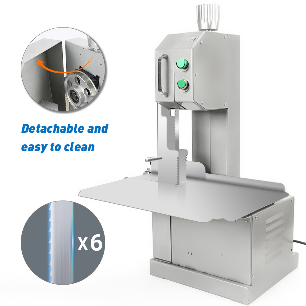 850W Electric Frozen Meat Cutter Commercial Food Cutting Bone Sawing Machine