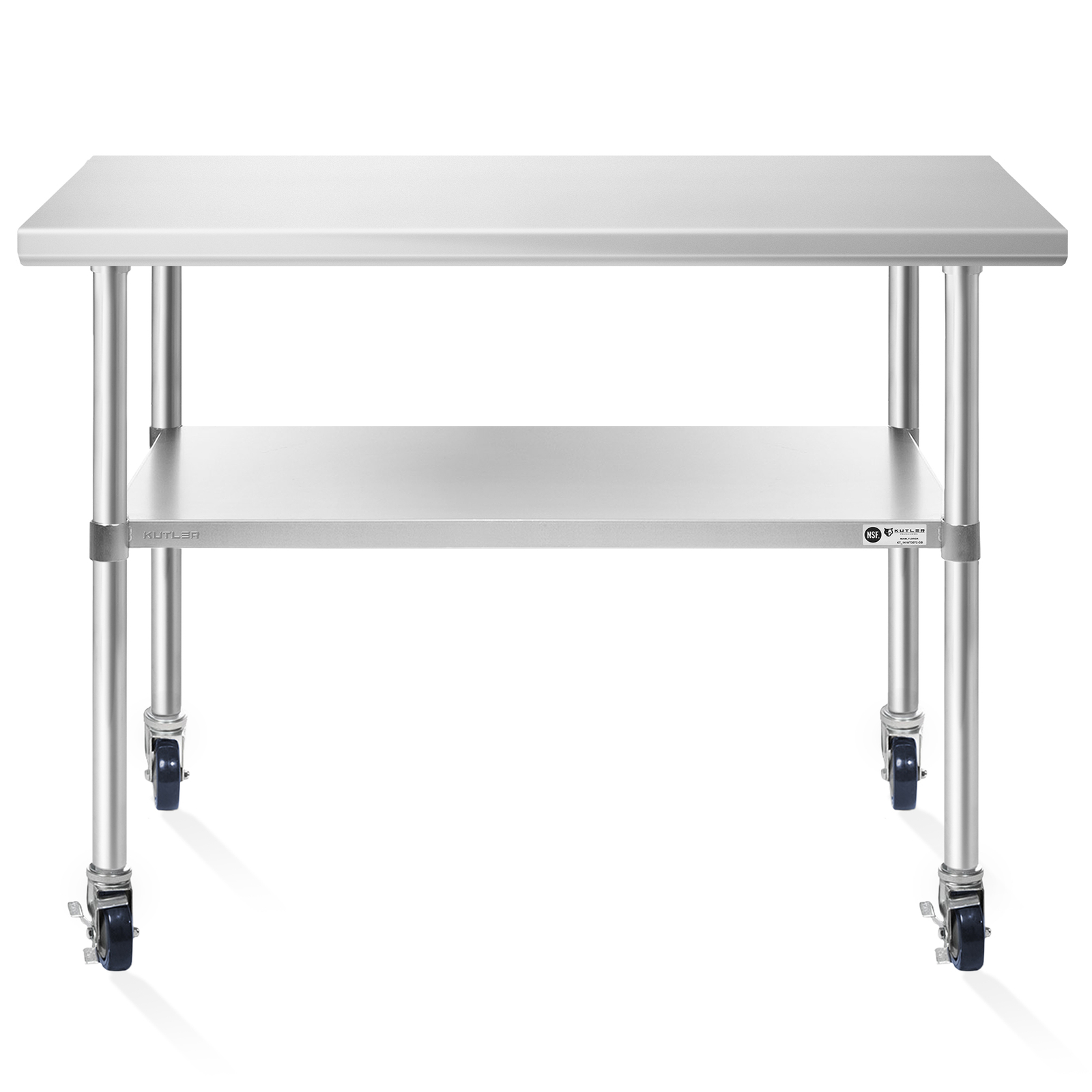 24×48 Stainless Steel Prep Table with Casters, NSF Commercial Restaurant Kitchen