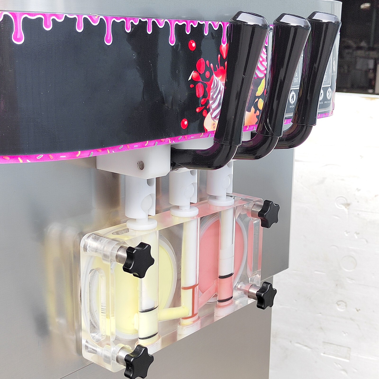 Kolice Commercial 3 flavors Soft Ice Cream Machine, 2+1 mixed flavors