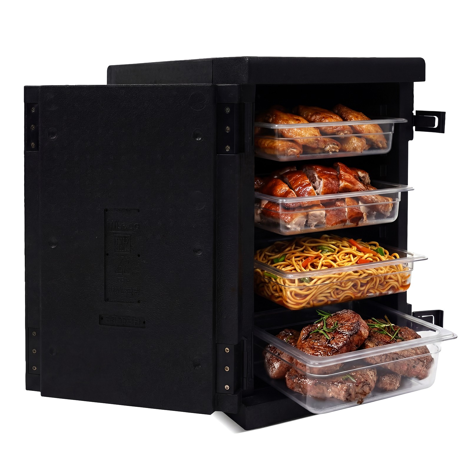 2Pcs Insulated Food Pan Carrier,Lightweight Front Loading Food Warmer Cooler