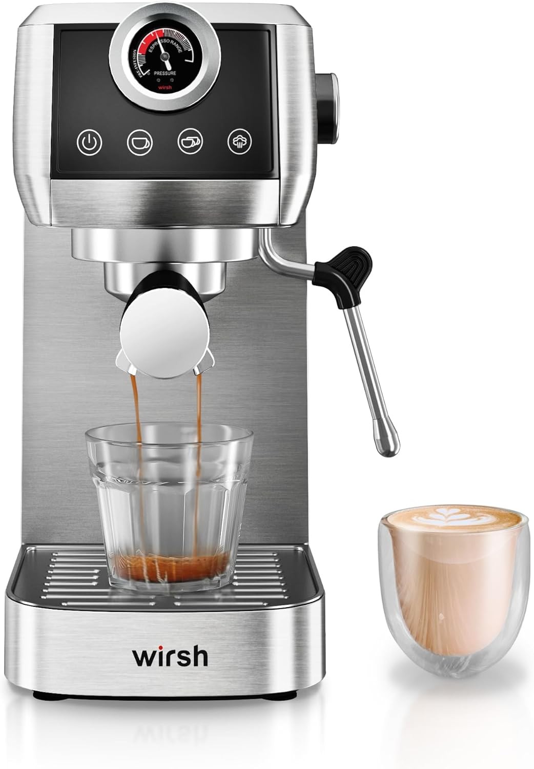 Espresso Machine,20 Bar Semi-Automatic Espresso Maker with Milk Frother