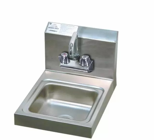 Advance Tabco 7-PS-23-EC-1X Hand Sink 9″ x 9″ x 5″ Bowl Splash Mount 4″ Center