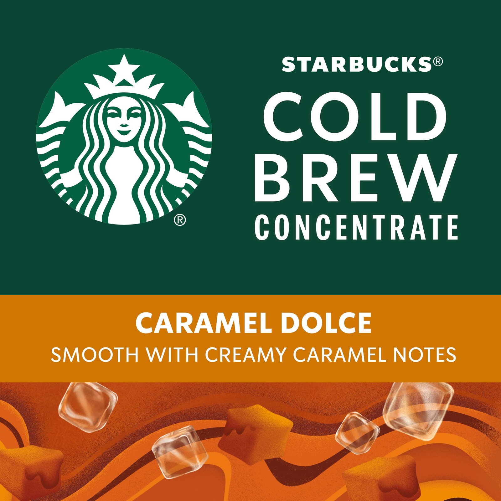 Starbucks Cold Brew Coffee Concentrate, Caramel 32 Ounce (Pack of 1), Brown