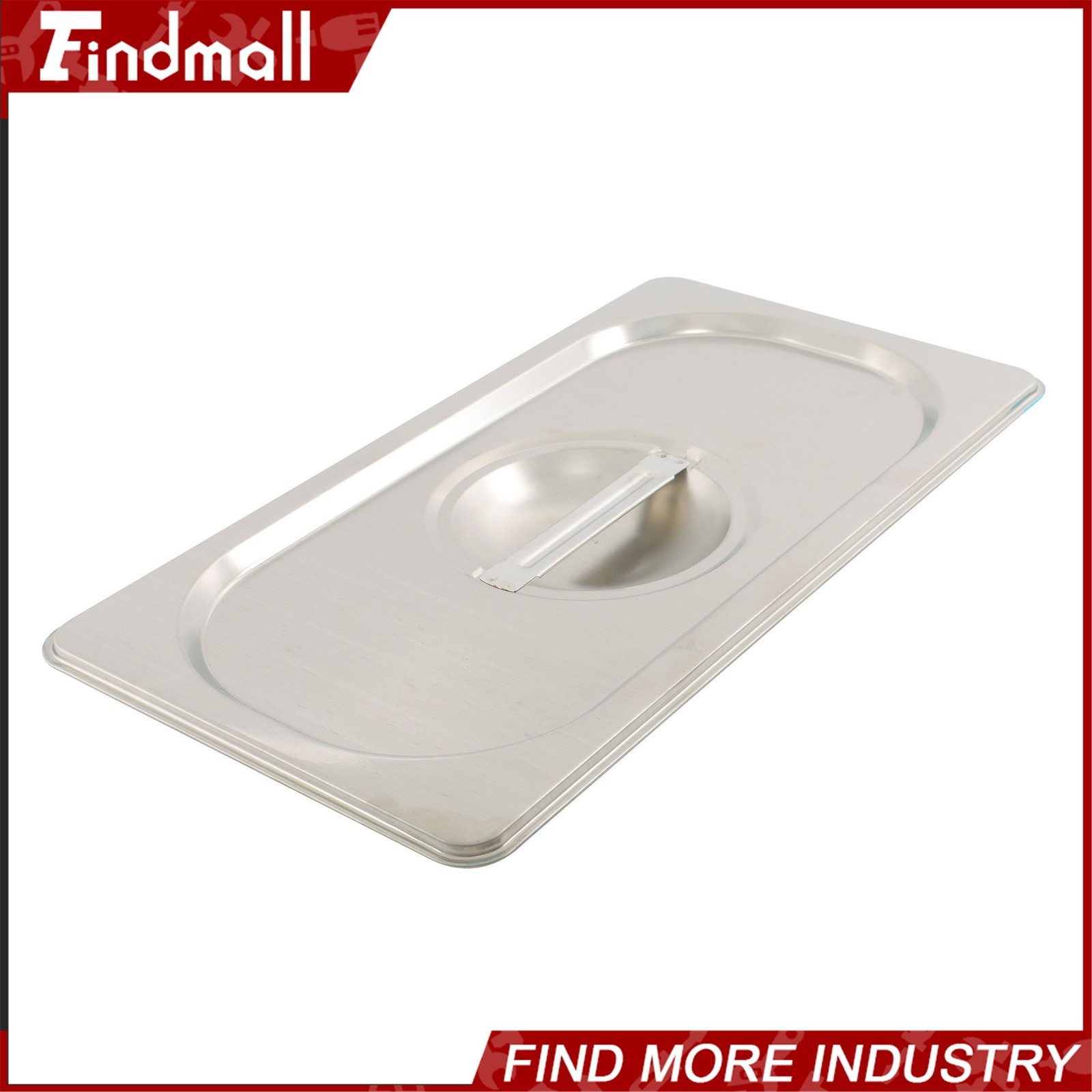 Findmall 2 pcs 1/3 Size Hotel Pan Lid 3.6 Inch Deep Stainless Steel Steam Table