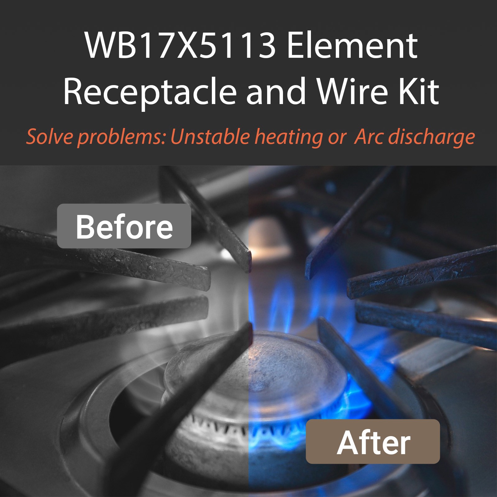 4 Pack Exact Replacement WB17X5113 for GE Range Burner Receptacle Terminal Block