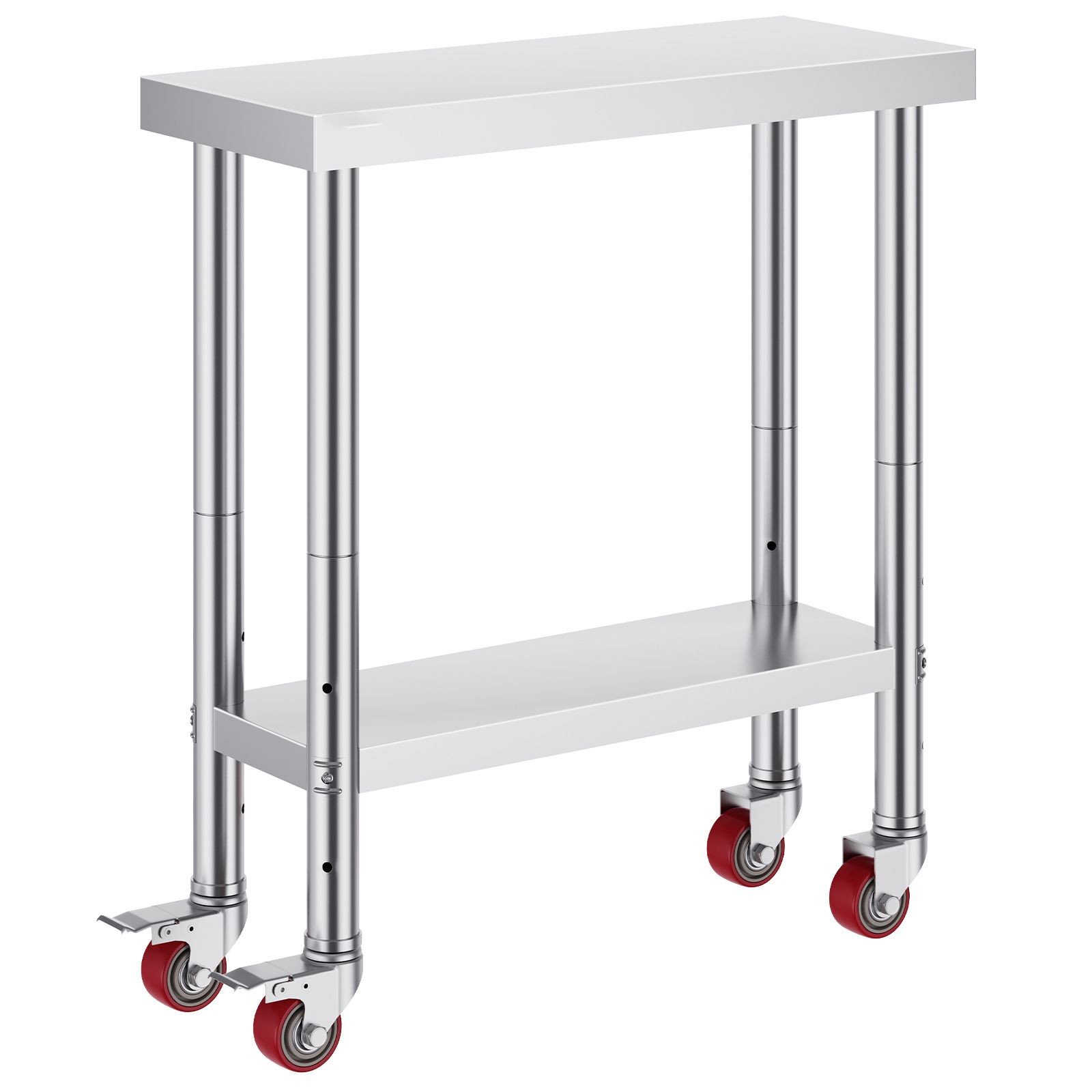 Stainless Steel Work Table 30 x 12 x 34 Inch, 700 LBS Load Capacity with 4