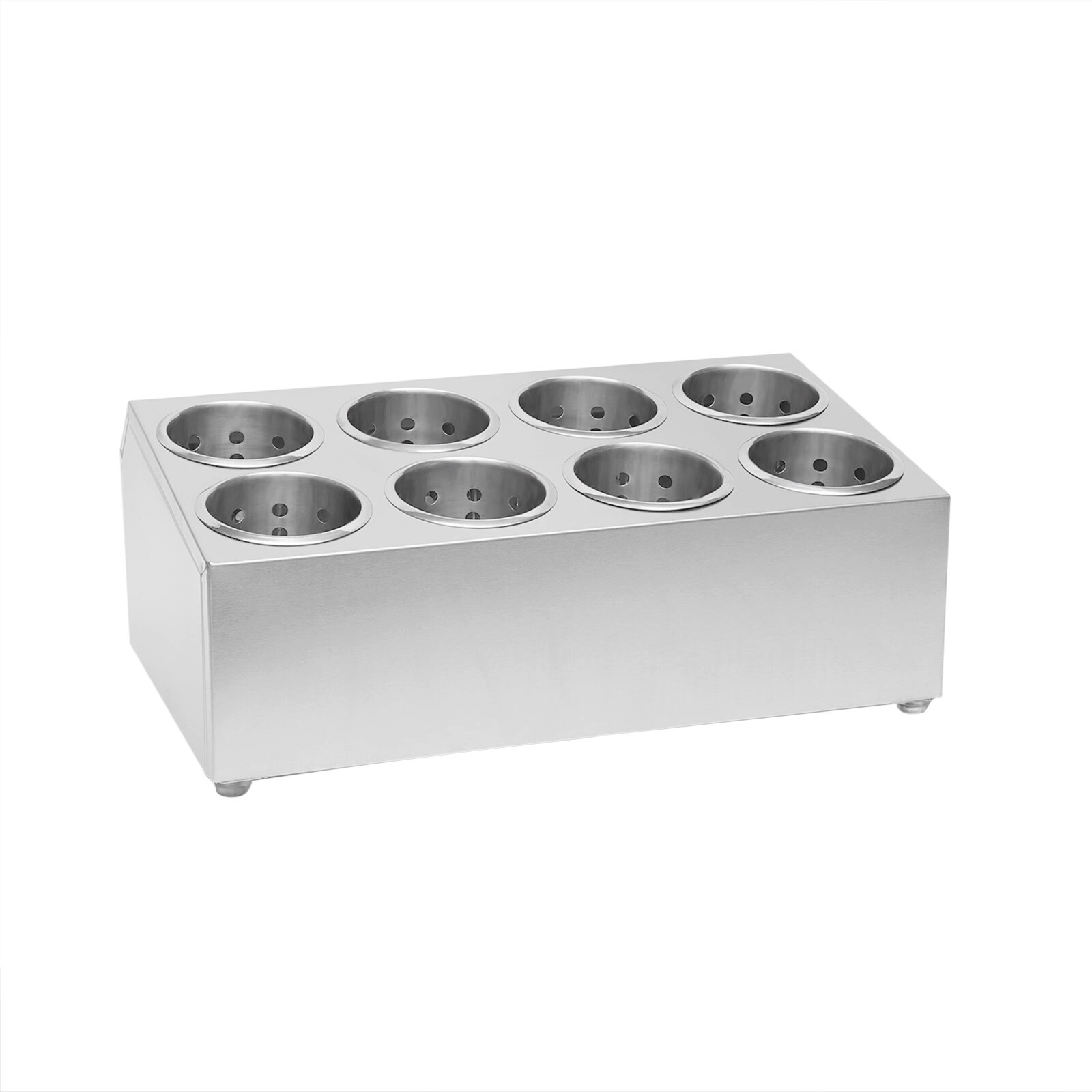 8 Hole Stainless Steel Flatware Holder Commercial Silverware Storage Organizer