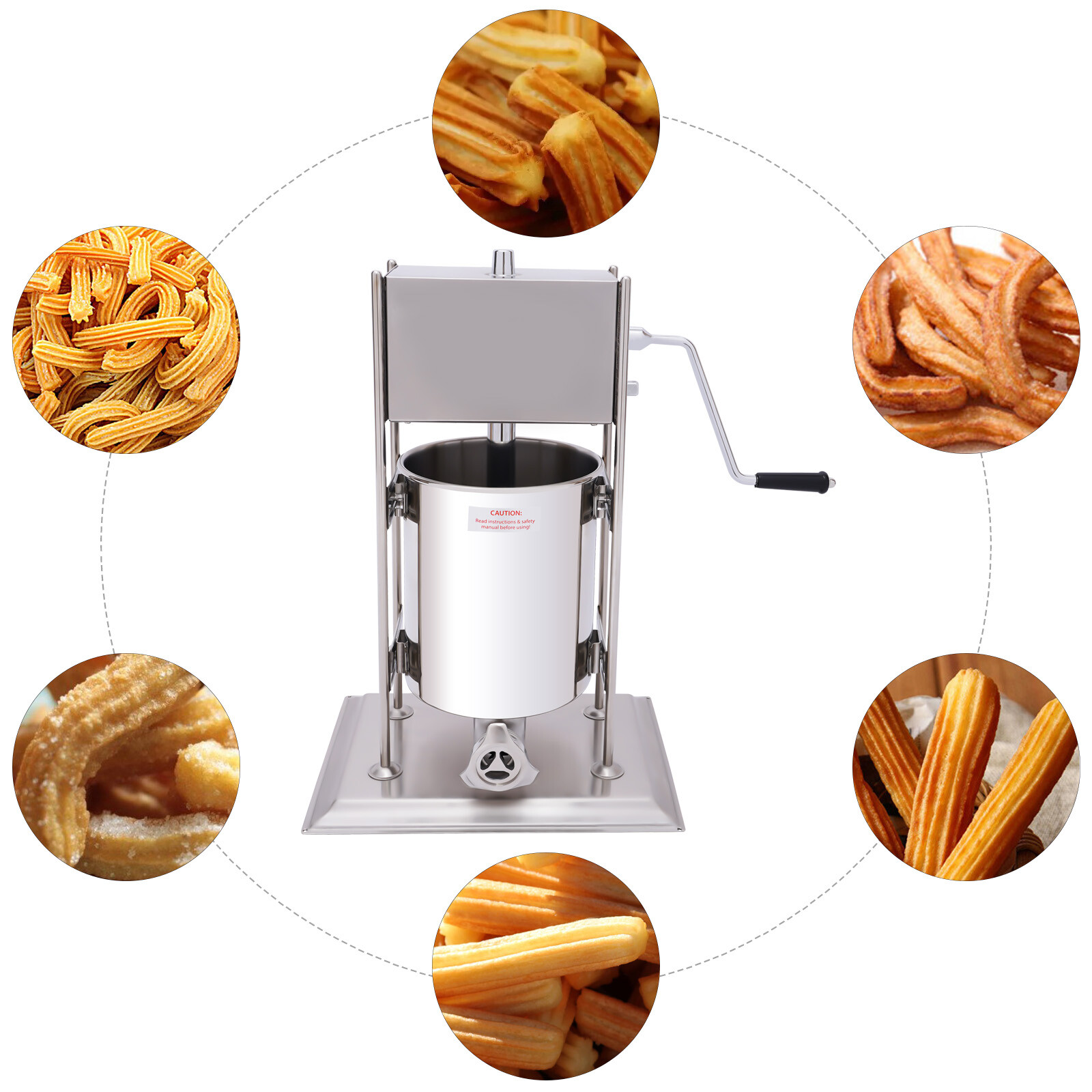 10l For Commercial Manual Spanish Churro Machine Vertical Churrera Churros Maker