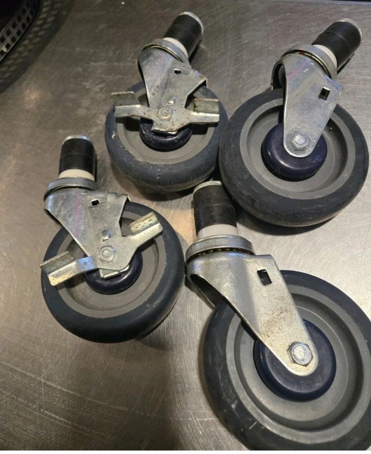 5″ restaurant equipment wheels, Set Of 4.