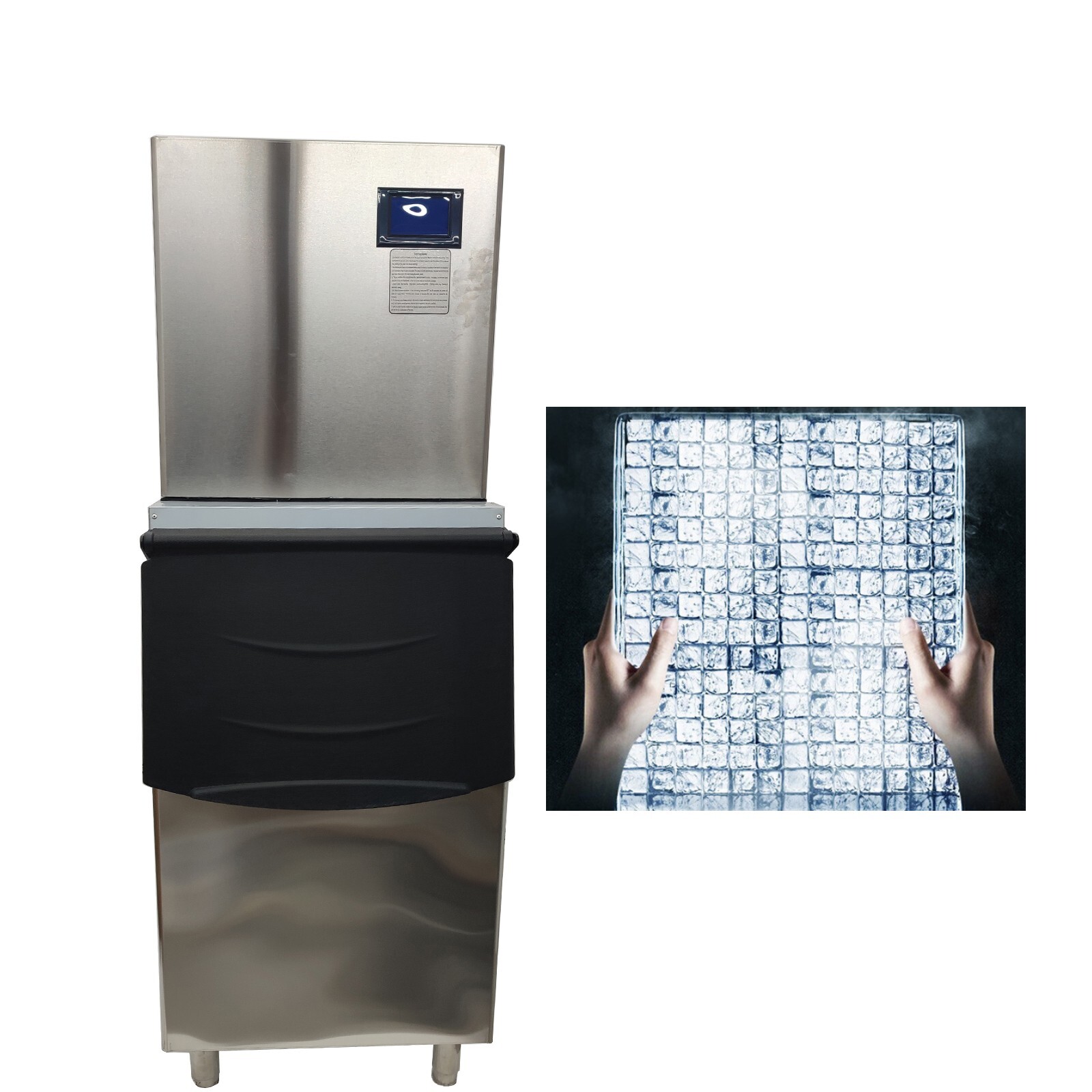 Air Cooled Ice Maker 110V Commercial Refrigeration Mechanical Ice Making Machine