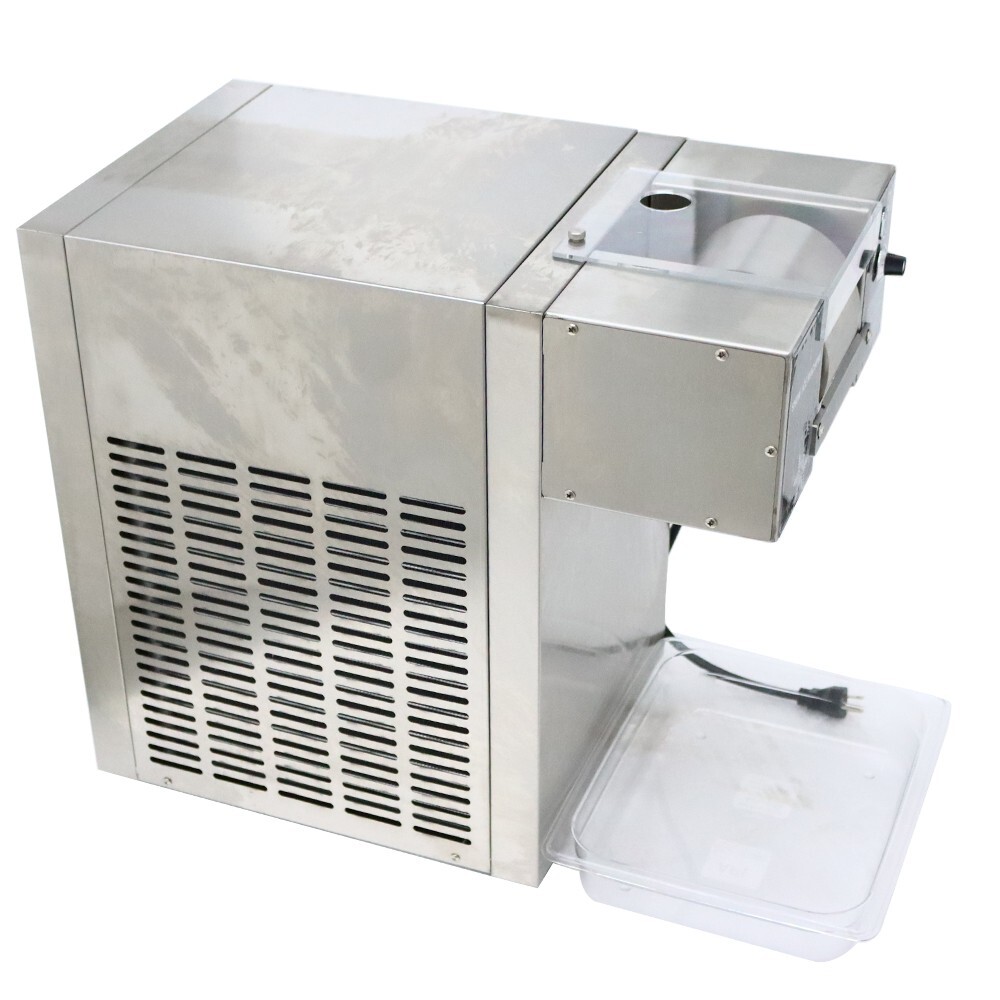 Used 110V Commercial Air Cooling Snowfake Ice Crusher Snow Cone Machine 2 Bucket