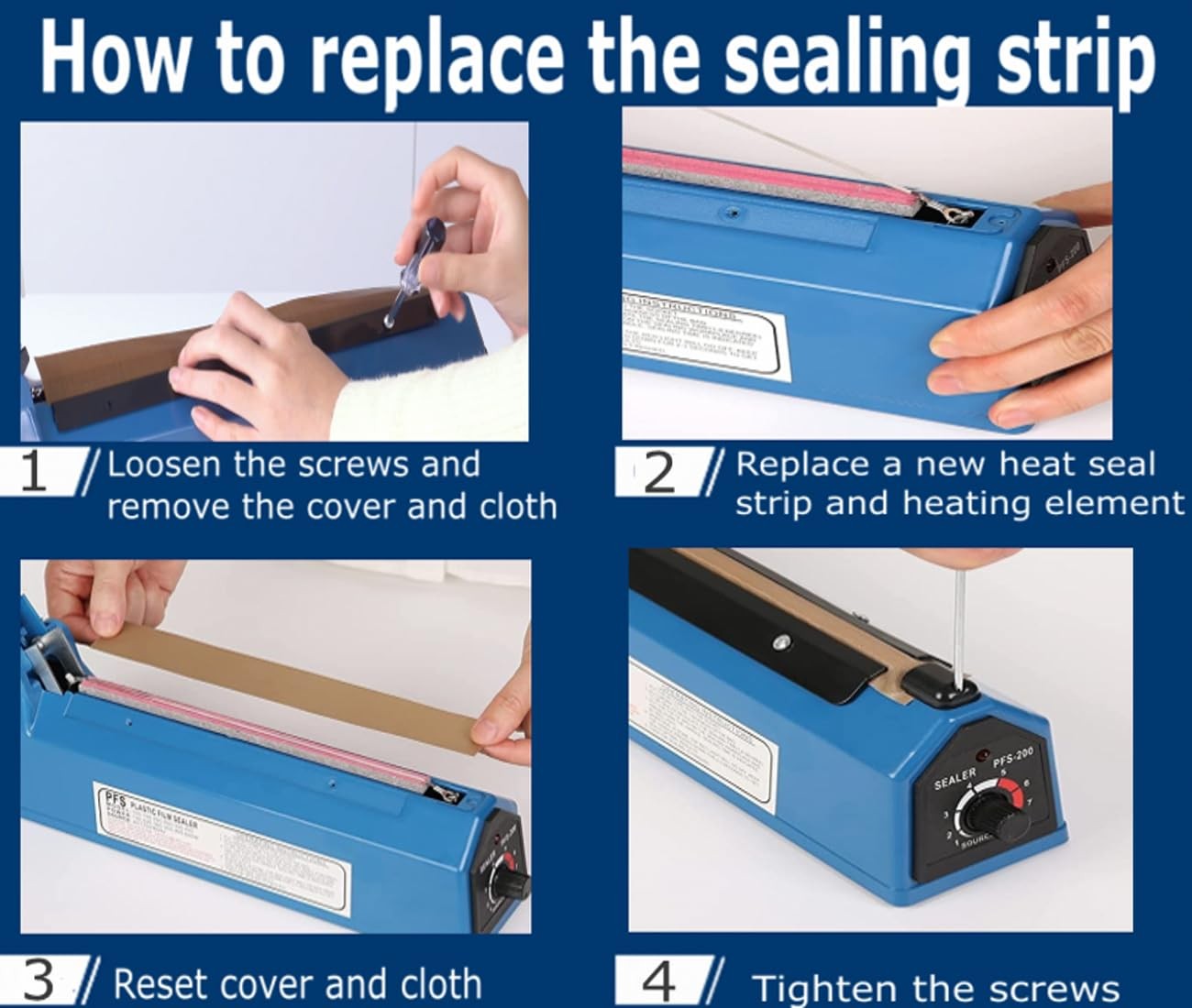 Yeler 12 Inch Impulse Heat Sealer Impulse Bag Sealer Manual Poly Bag Heat