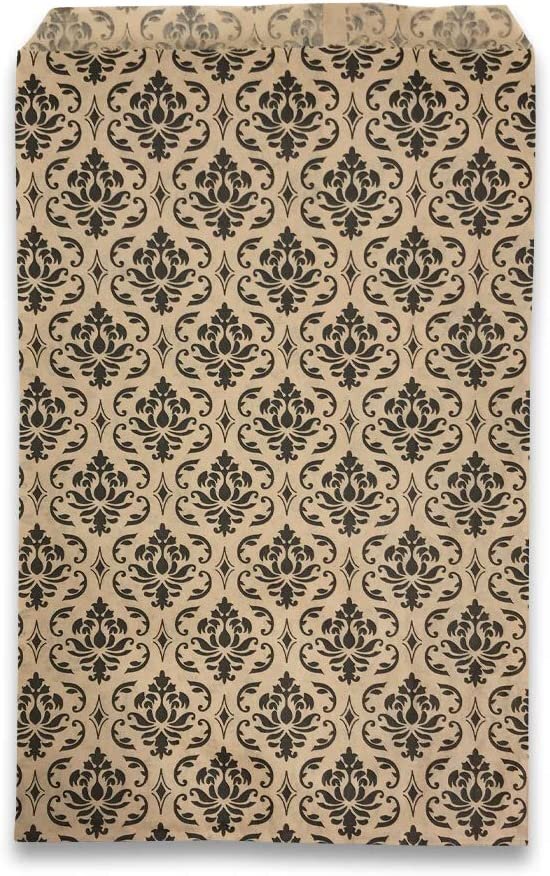 Damask/Kraft Paper Gift Bags – Shopping/Sales/Tote Bags