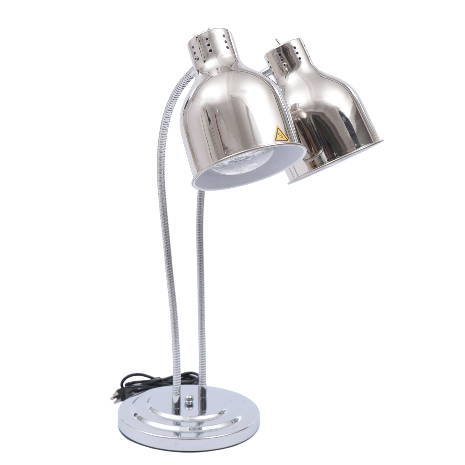 2 Heads Infrared Light Food Warmer Buffet Food Warmer Heating Lamp Heater 250W*2