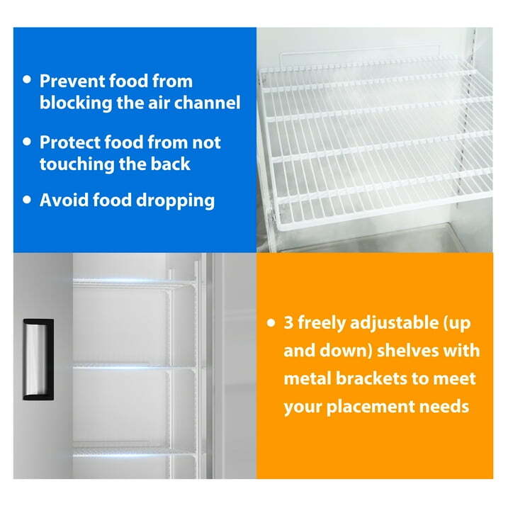 27» Commercial Reach-In Freezer Solid Door Stainless Steel Restaurant 23 Cu.Ft