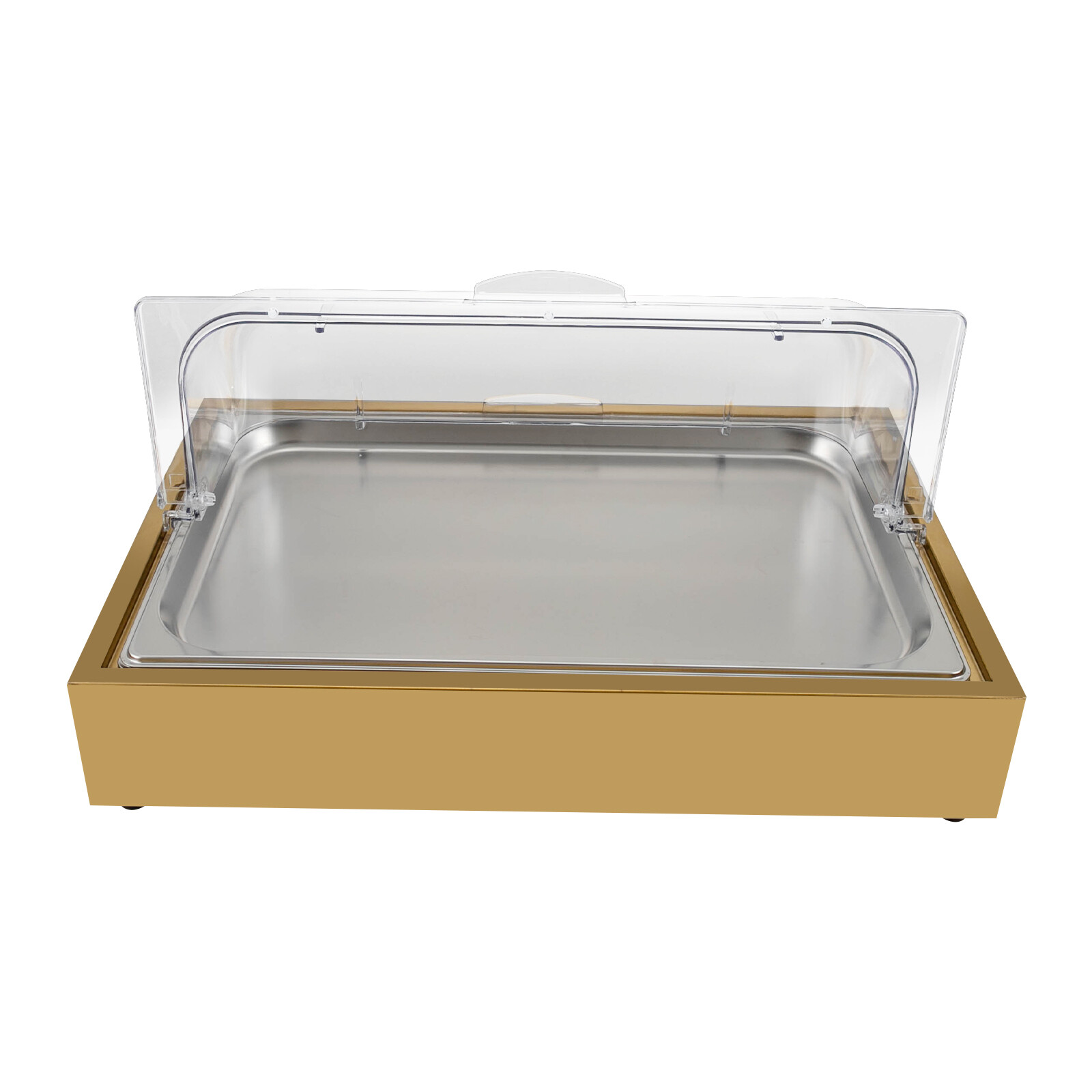 2-Compartments Ice Food Serving Display Tray Buffet Cold Serving Plate Dishes