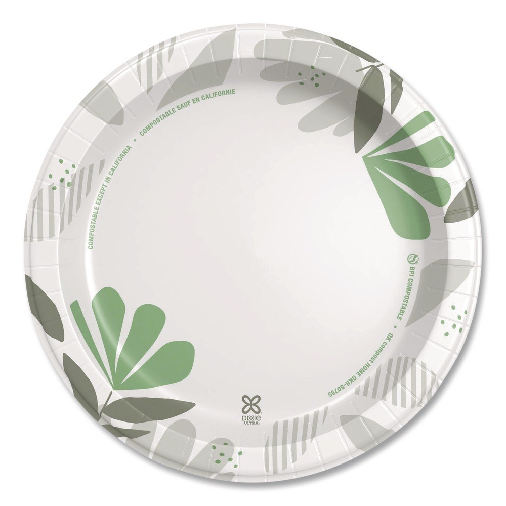 Dixie SXP10PATHPK Pathways 10-1/8″ Paper Plates – Green/Burgundy (125/PK) New