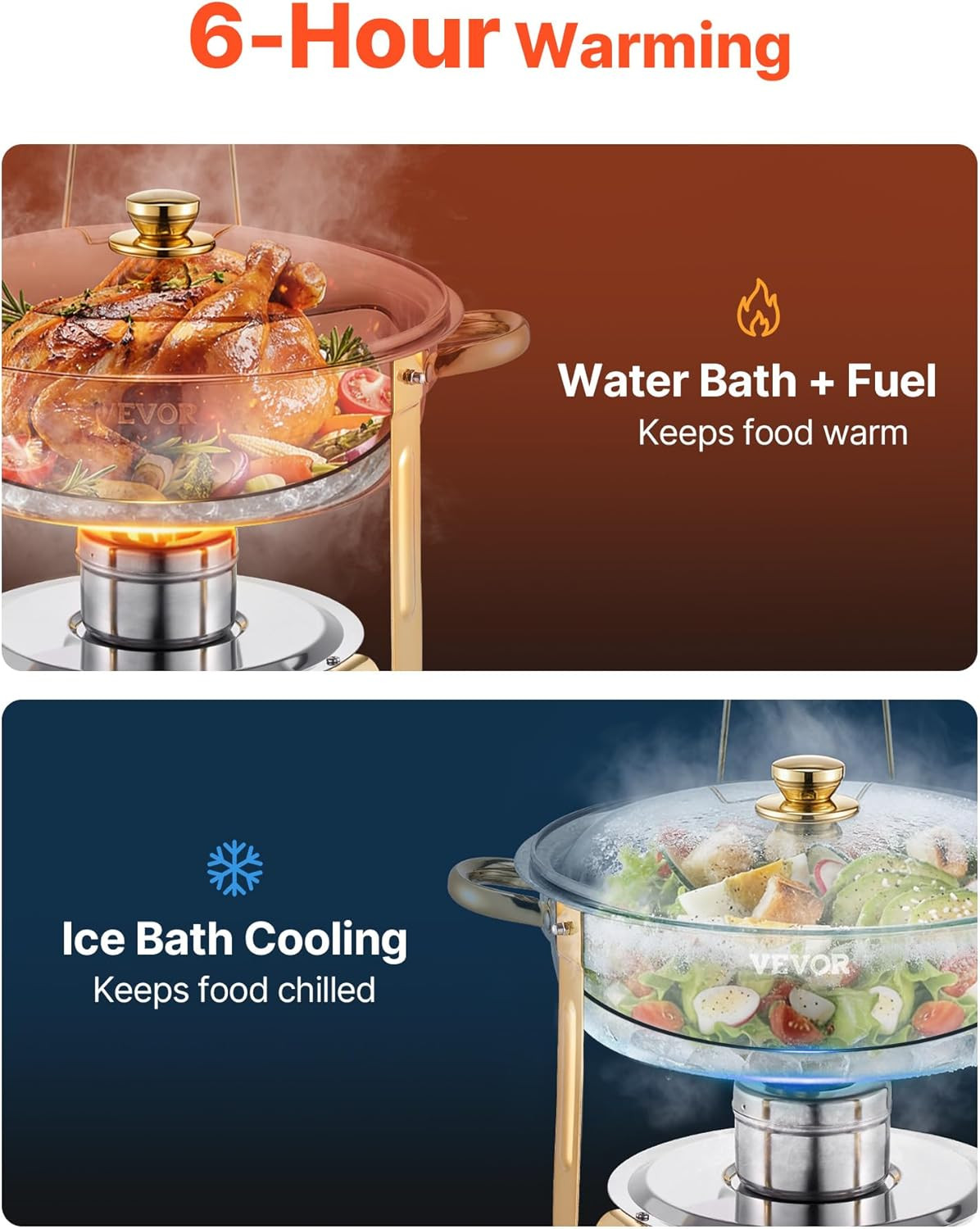Chafing Dish Buffet Set, 5 Qt 4 Pack, Stainless Steel Chafer with 4 Full Size Pa