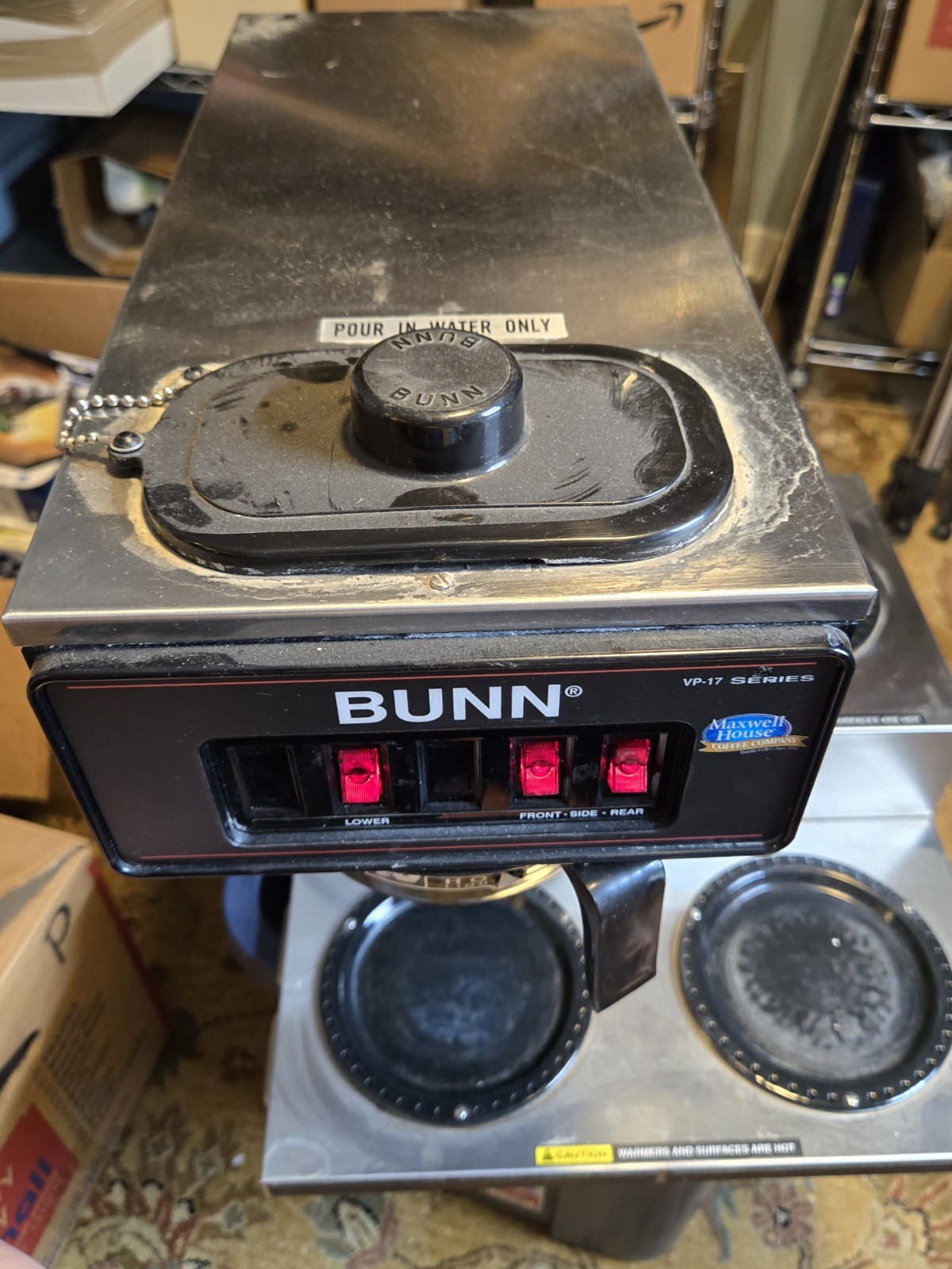 BUNN VP17 Low Profile Pourover Commercial Coffee Maker 3 Warmers