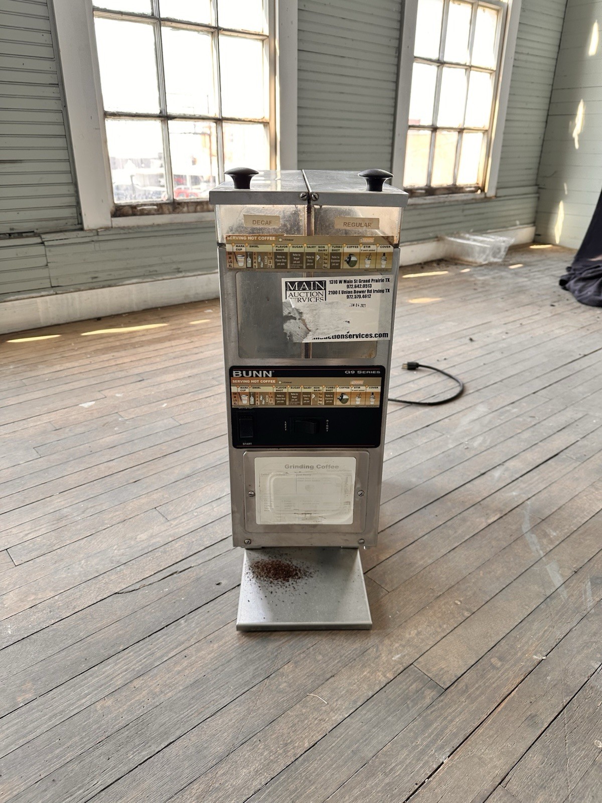 BUNN-O-MATIC HEAVY DUTY COMMERCIAL PRECISION GRINDER MODEL G9-2HD