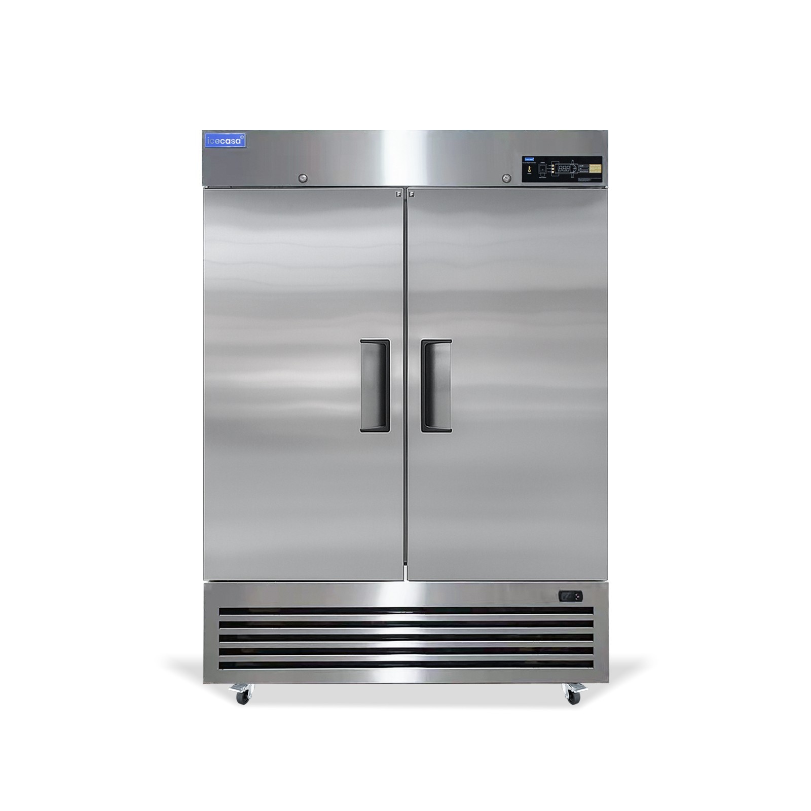 54″ Commercial Freezer, ICECASA 2 Door Reach-In Freezer 49 Cu.ft