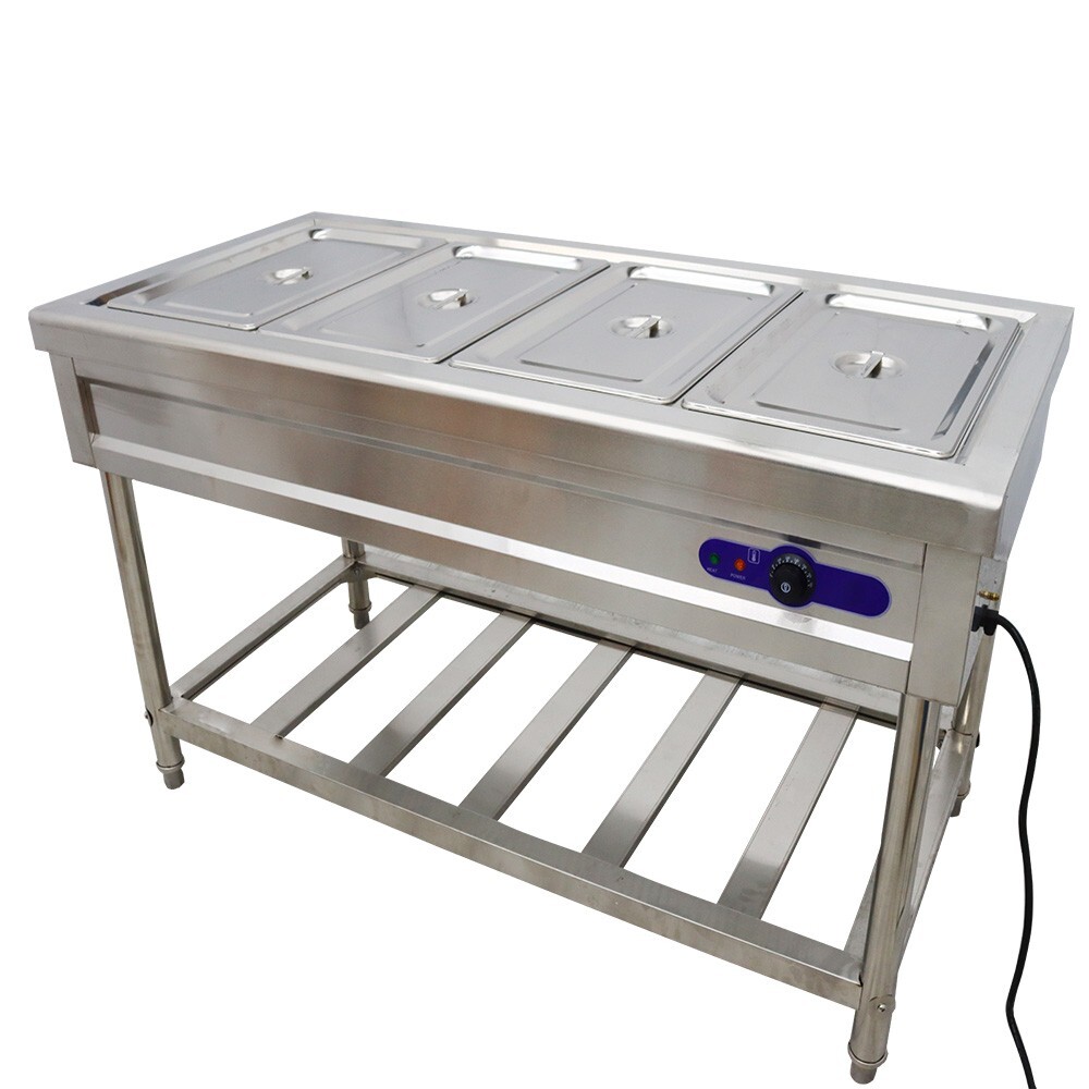 Commercial 4-Pans Bain-Marie Buffet Steam Table Buffet Food Warmer 110V 1500W