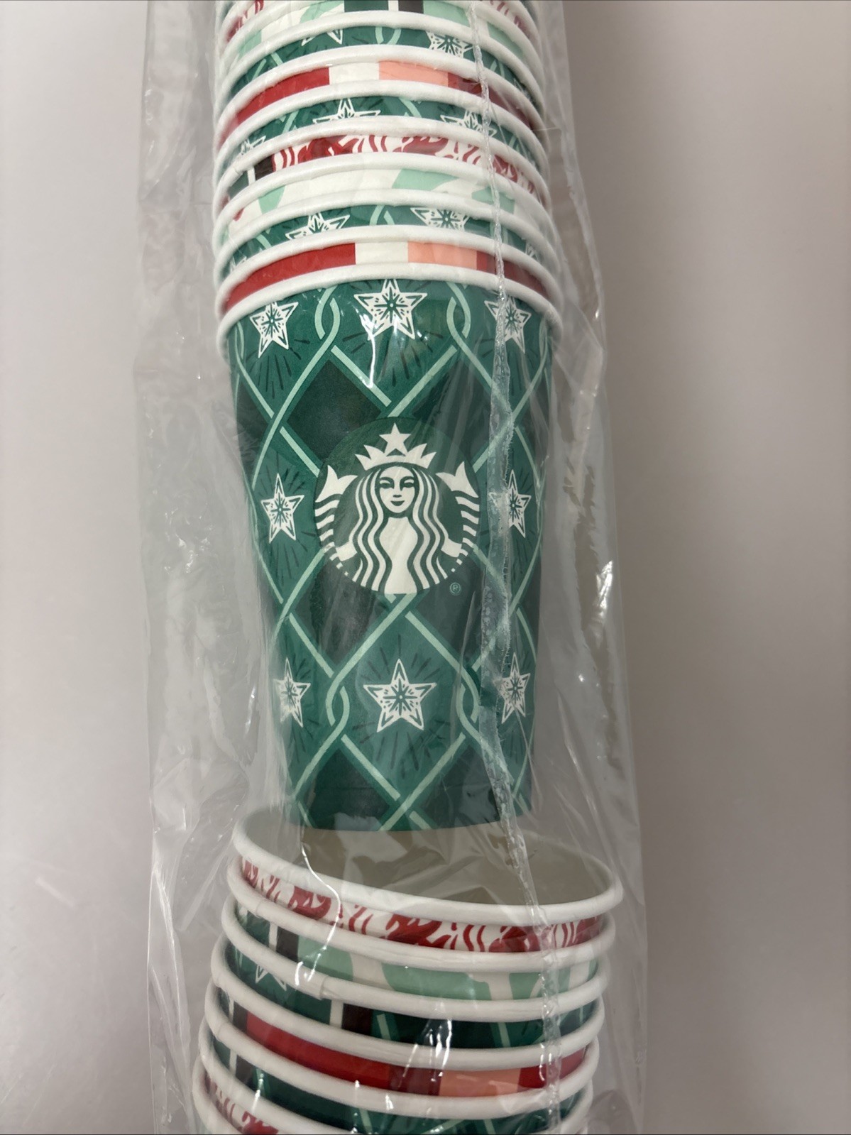 Starbucks Coffee Disposable Paper Cups Qty 50 12oz Holiday Cups (NO LIDS)